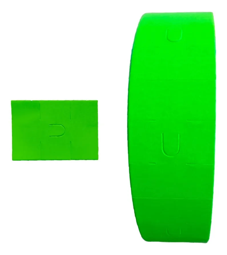 Etiquetas 6600-L 20 Digitos Fluorescentes Color Verde 16x23mm (10 Rollos)