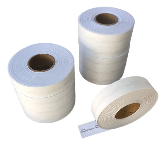 Etiquetas SATO 216 Caducidad y Lote 20 Digitos 16x18mm con Corte de Seguridad (10 Rollos)