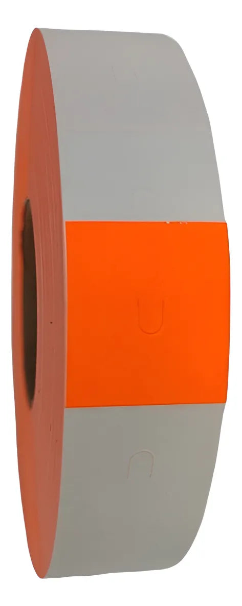 Etiquetas SATO 216 Naranja 20 Digitos 16x18mm con Corte de Seguridad (10 Rollos)