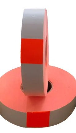 Etiquetas SATO 216 ROJO 20 Digitos 16x18mm con Corte de Seguridad (10 Rollos)