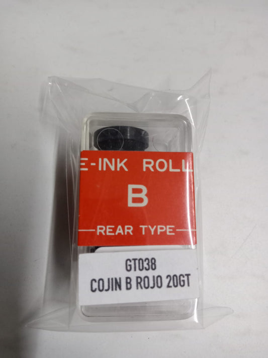 Cojin Entintador Color Rojo GT038 B para etiquetadora TRAK 20GT